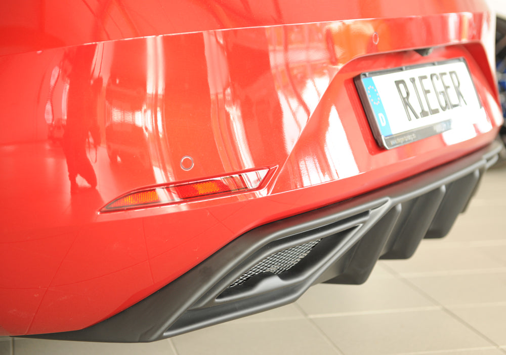 Rieger 00027055 SEAT Leon KL Rear Diffuser -  Matte Black