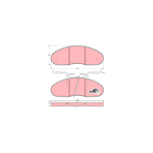 TRW Cotec Gdb1069 Brake Pad Set Incl Wear Warning Contact