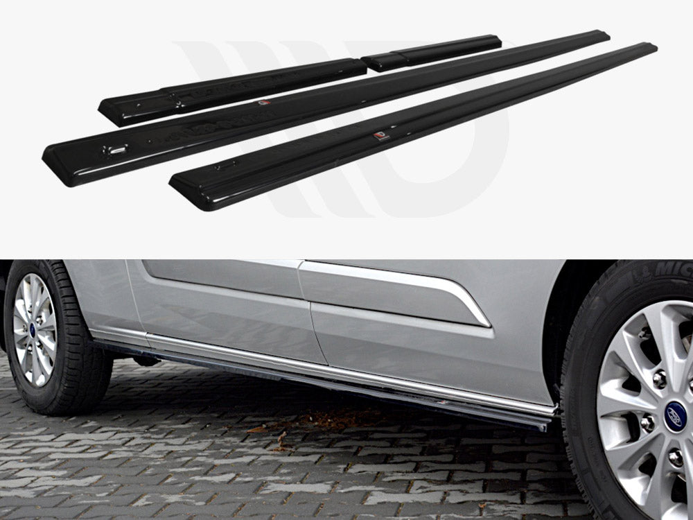 Maxton Design FO-TRC-1F-SD1A+BT Side Skirts Splitters Ford Transit Custom MK 1 Facelift (2018-up) | Duco Car Parts UK Car Parts