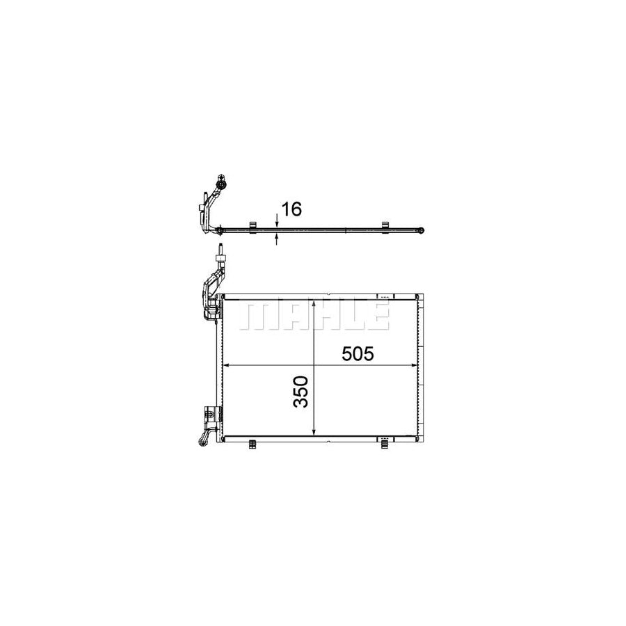 MAHLE ORIGINAL AC 579 000P Air conditioning condenser for FORD FIESTA without dryer