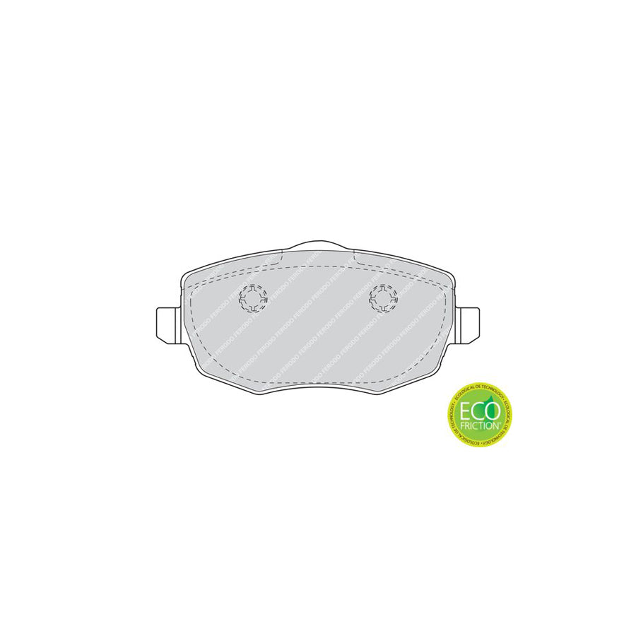 Ferodo Premier Eco Friction Fdb1582 Brake Pad Set For Lancia Ypsilon Ii 843 Not Prepared For Wear Indicator With Accessories