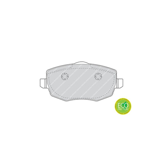 Ferodo Premier Eco Friction Fdb1582 Brake Pad Set For Lancia Ypsilon Ii 843 Not Prepared For Wear Indicator With Accessories