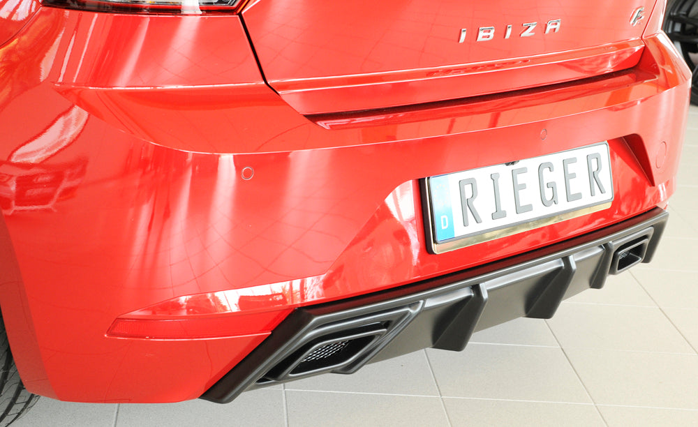 Rieger 00027101 SEAT KJ Rear Diffuser (Ibiza FR & Ibiza) -  Matte Black