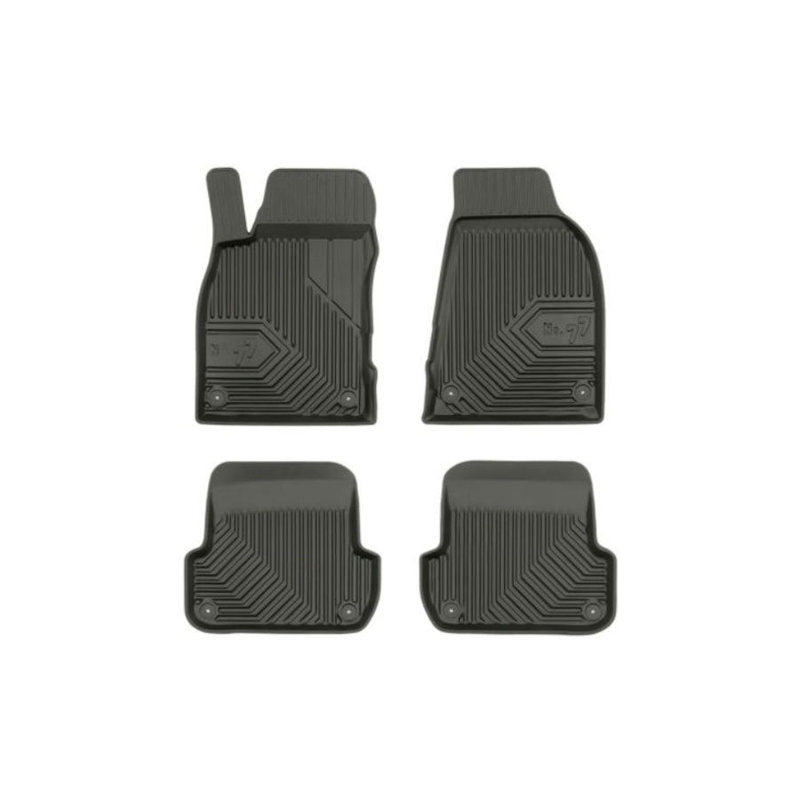 FROGUM Tailored 77407084 Floor mat set Elastomer, Front and Rear, Quantity: 4, Black, (LHD)