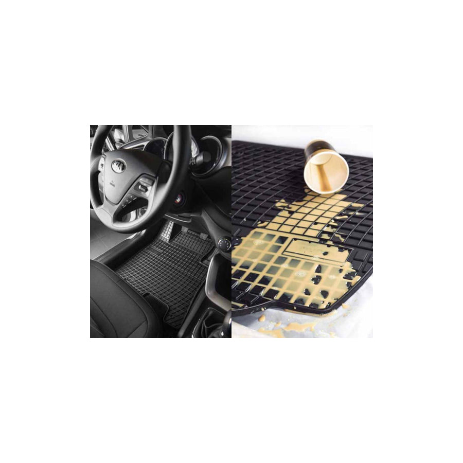 FROGUM Tailored 410312 Floor mat set suitable for MERCEDES-BENZ Vito Tourer (W447) Elastomer, Front and Rear, Quantity: 4, Black, (LHD)