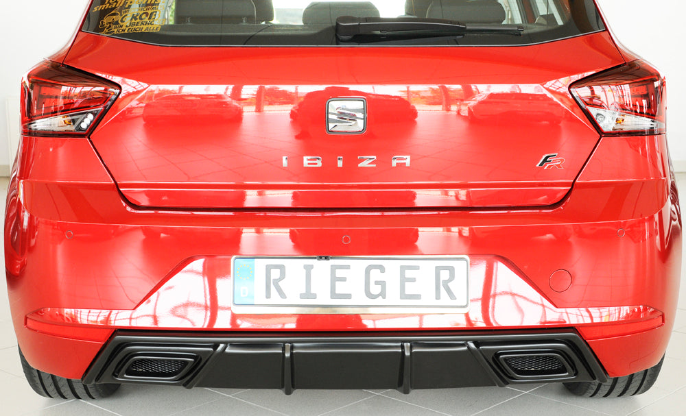 Rieger 00027101 SEAT KJ Rear Diffuser (Ibiza FR & Ibiza) -  Matte Black