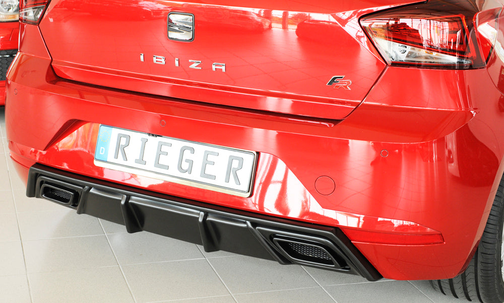 Rieger 00027101 SEAT KJ Rear Diffuser (Ibiza FR & Ibiza) -  Matte Black