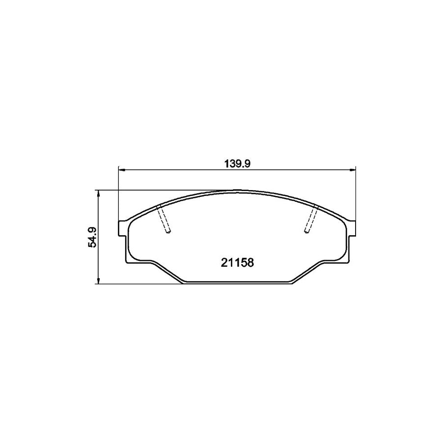 Hella 8DB 355 006 121 Brake Pad Set Not Prepared For Wear Indicator