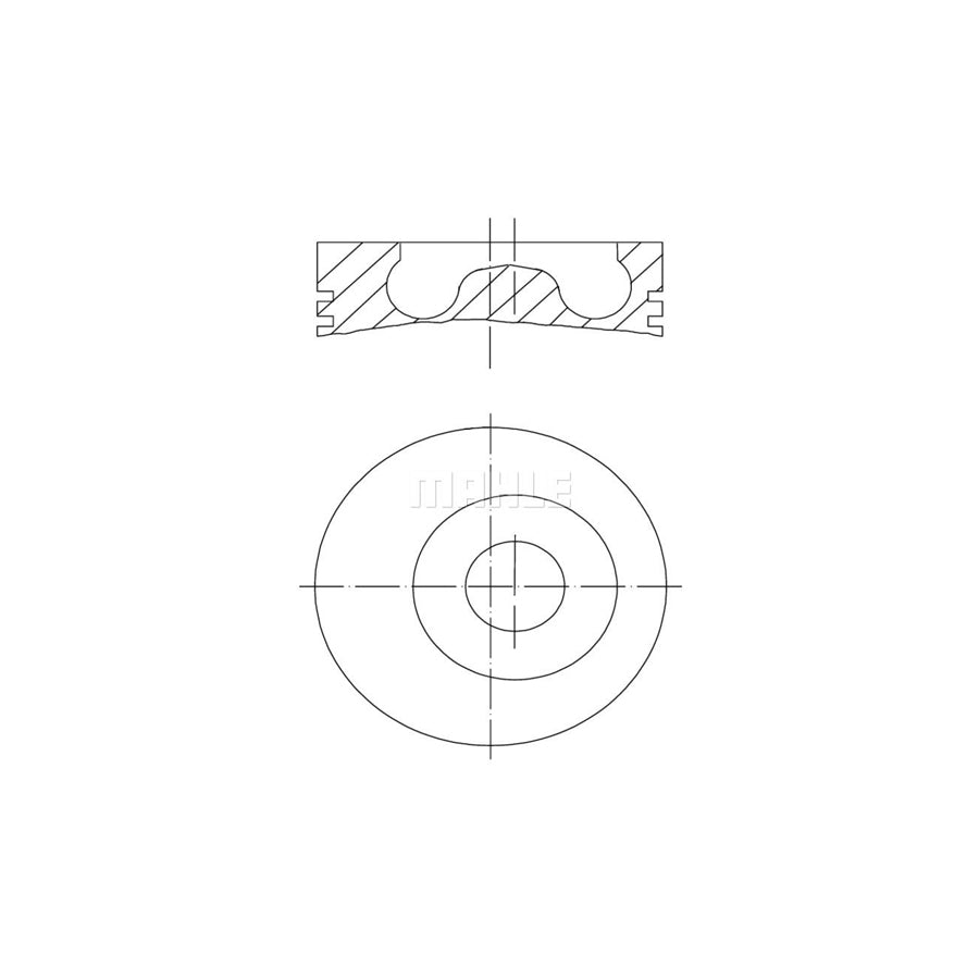 MAHLE ORIGINAL 015 05 02 Piston for FORD FOCUS 83,0 mm, with piston ring carrier, without cooling duct