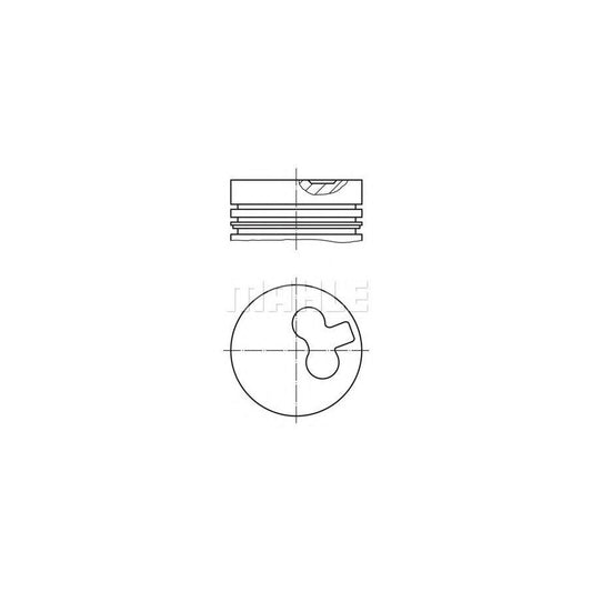 MAHLE ORIGINAL 676 37 02 Piston 92,1 mm, with piston rings, with piston ring carrier
