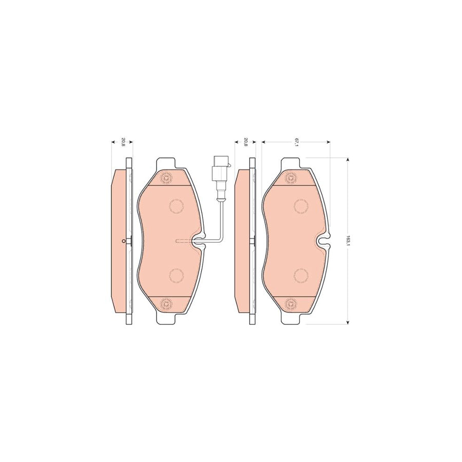 TRW Gdb3439 Brake Pad Set Incl Wear Warning Contact With Brake Caliper Screws With Accessories