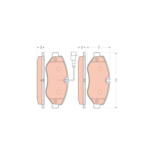 TRW Gdb3439 Brake Pad Set Incl Wear Warning Contact With Brake Caliper Screws With Accessories