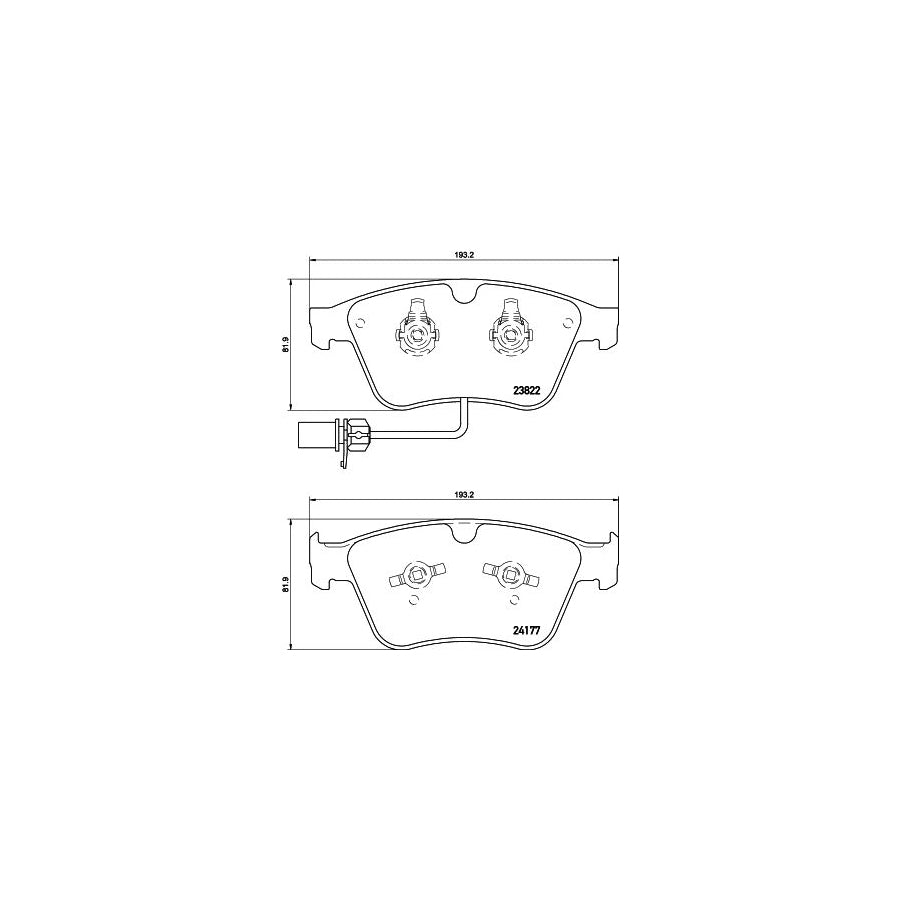 Hella 8DB 355 020 441 Brake Pad Set With Integrated Wear Warning Contact