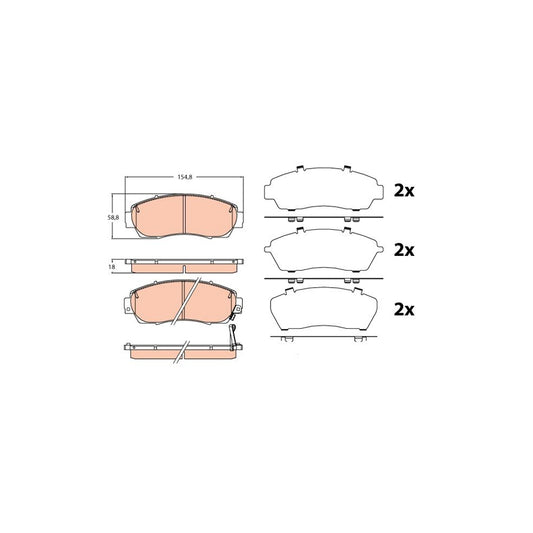 TRW Gdb3581 Brake Pad Set With Acoustic Wear Warning