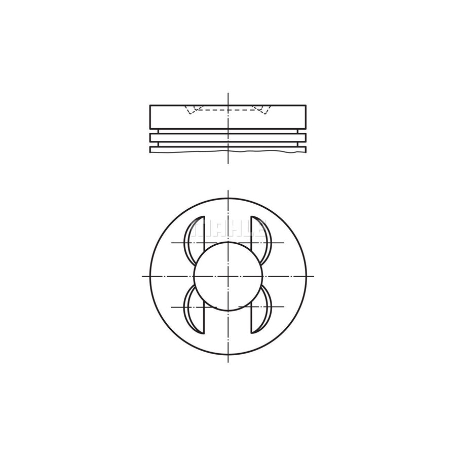 MAHLE ORIGINAL 479 48 00 Piston 90,0 mm, without cooling duct