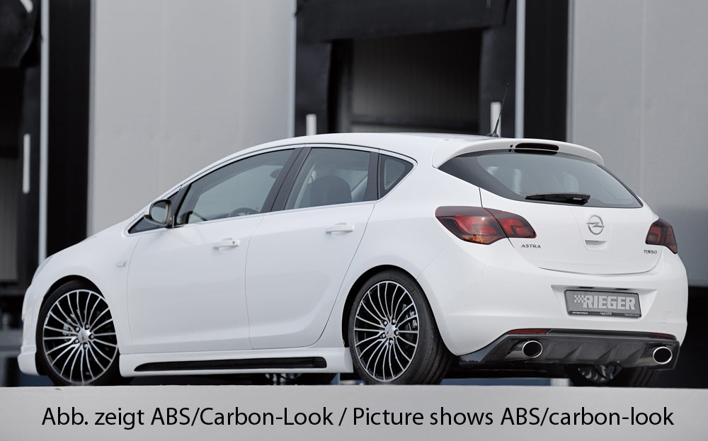Rieger 00051316 Opel Astra J Rear Diffuser for Sport Tailpipe Left & Right -  Matte Black