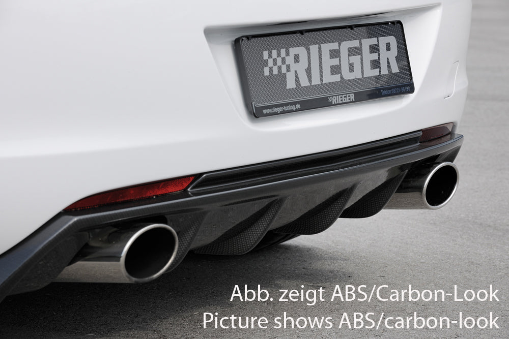 Rieger 00051316 Opel Astra J Rear Diffuser for Sport Tailpipe Left & Right -  Matte Black