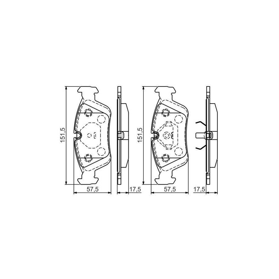 Bosch 0986495060 Brake Pad Set With Mounting Manual BP1475