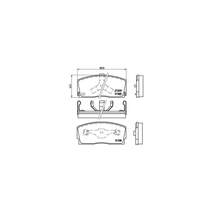 Brembo P 16 005 Brake Pad Set With Acoustic Wear Warning