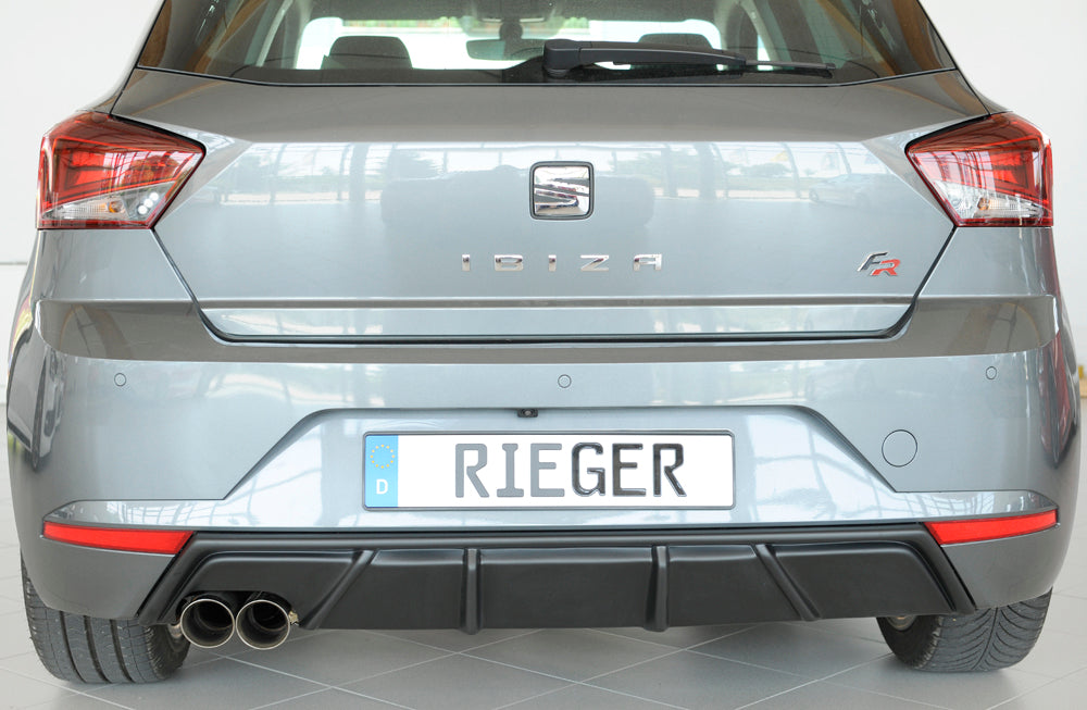Rieger 00027102 SEAT KJ Rear Diffuser for Sport Tailpipe Left (Ibiza FR & Ibiza) -  Matte Black