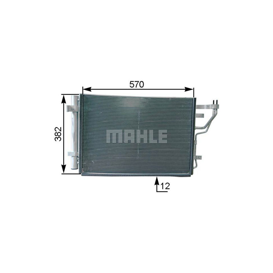 MAHLE ORIGINAL AC 442 000P Air conditioning condenser with dryer