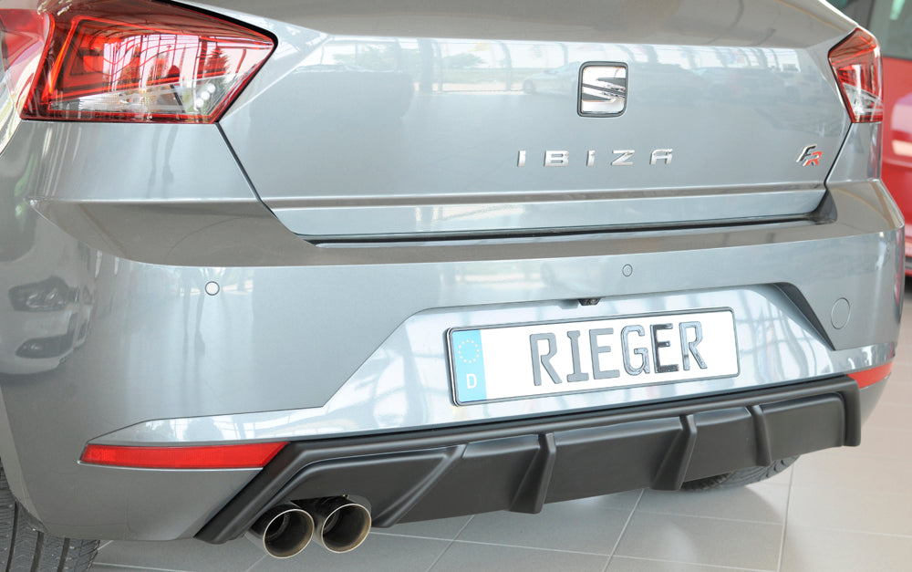 Rieger 00027102 SEAT KJ Rear Diffuser for Sport Tailpipe Left (Ibiza FR & Ibiza) -  Matte Black