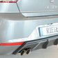 Rieger 00027102 SEAT KJ Rear Diffuser for Sport Tailpipe Left (Ibiza FR & Ibiza) -  Matte Black