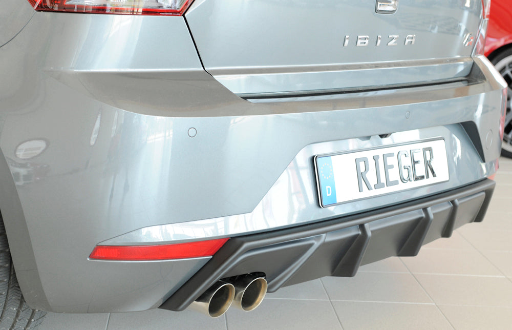 Rieger 00027102 SEAT KJ Rear Diffuser for Sport Tailpipe Left (Ibiza FR & Ibiza) -  Matte Black