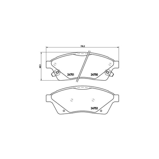 Brembo P 09 010 Brake Pad Set With Acoustic Wear Warning