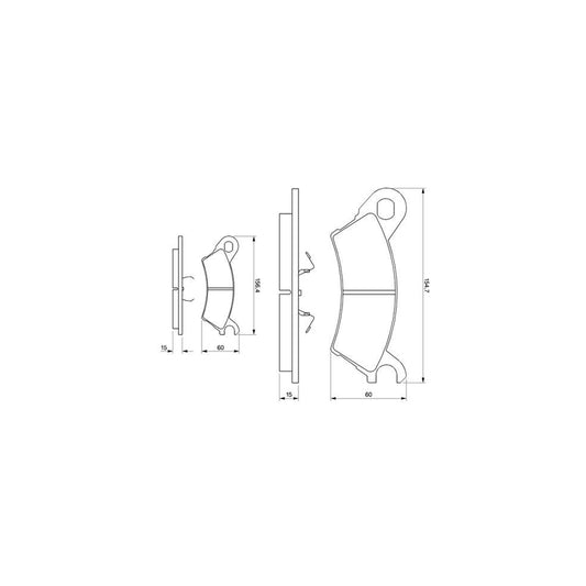 Bosch 0986490370 Brake Pad Set For Mazda 929 BP765