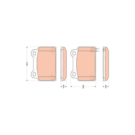 TRW Gdb3488 Brake Pad Set For Mitsubishi Lancer Viii Saloon Cy_A Cz_A With Acoustic Wear Warning