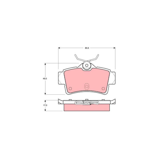 TRW Gdb4060 Brake Pad Set For Ford Usa Mustang Not Prepared For Wear Indicator