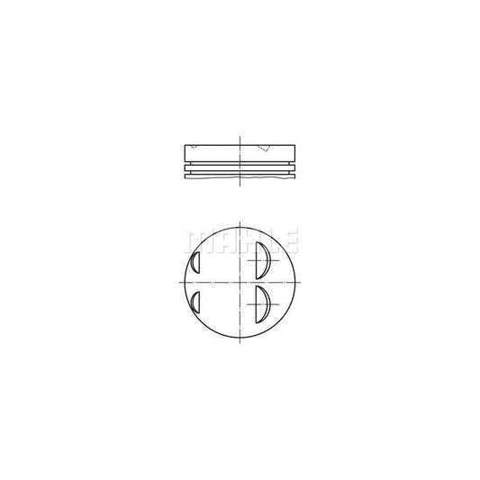 MAHLE ORIGINAL 082 68 01 Piston 84,25 mm, with piston rings