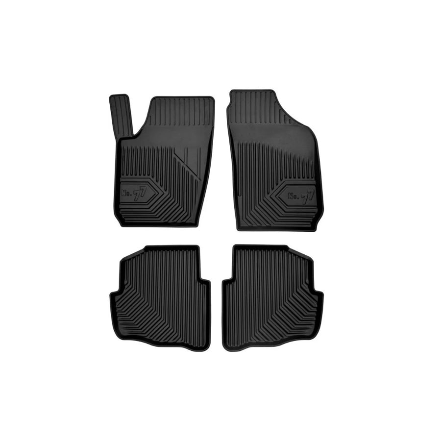 FROGUM Tailored, No.77 77407107 Floor mat set for SKODA FABIA Elastomer, Front and Rear, Quantity: 4, Black, (LHD)