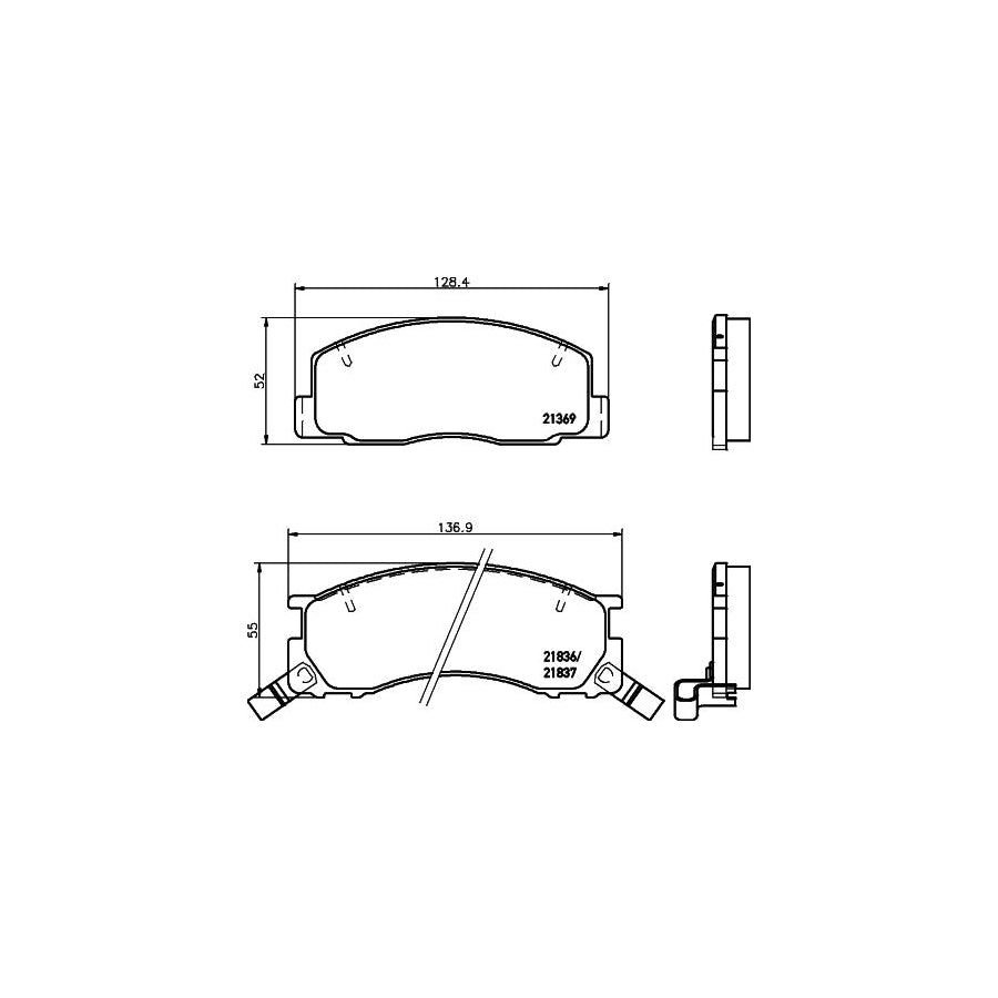 Hella 8DB 355 006 451 Brake Pad Set With Acoustic Wear Warning