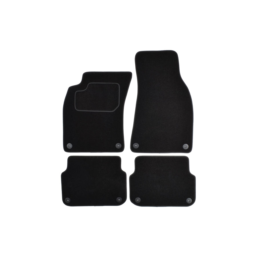 CUSTOPOL Tailored AUD175C Floor mat set for AUDI A6 C6 Saloon (4F2) Textile, Front and Rear, Quantity: 4, Black