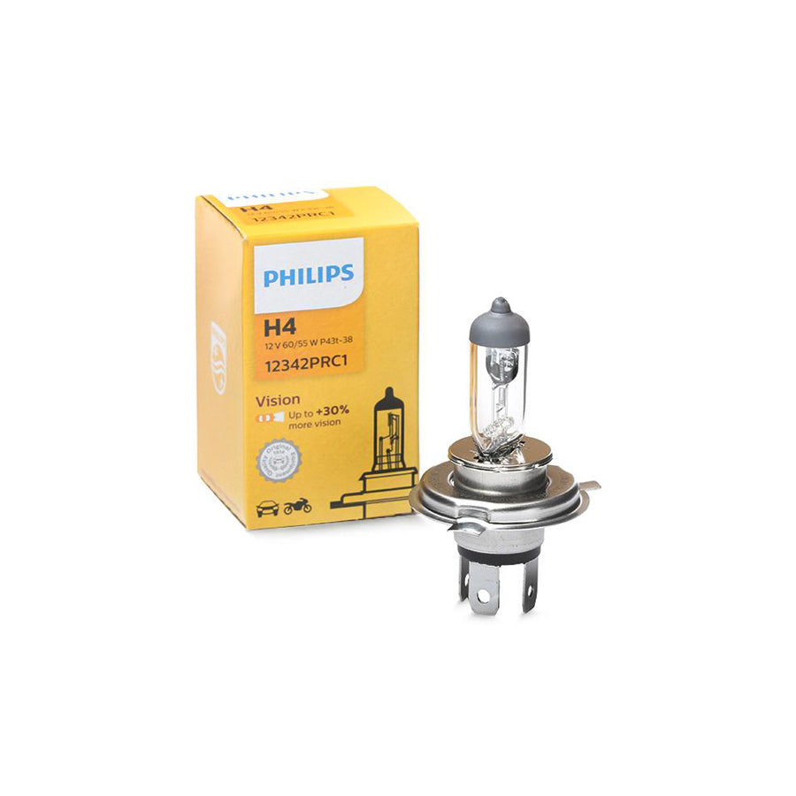 PHILIPS 12342PRC1 Bulb, spotlight H4 12V 60/55W P43t-38 3200K Halogen Vision