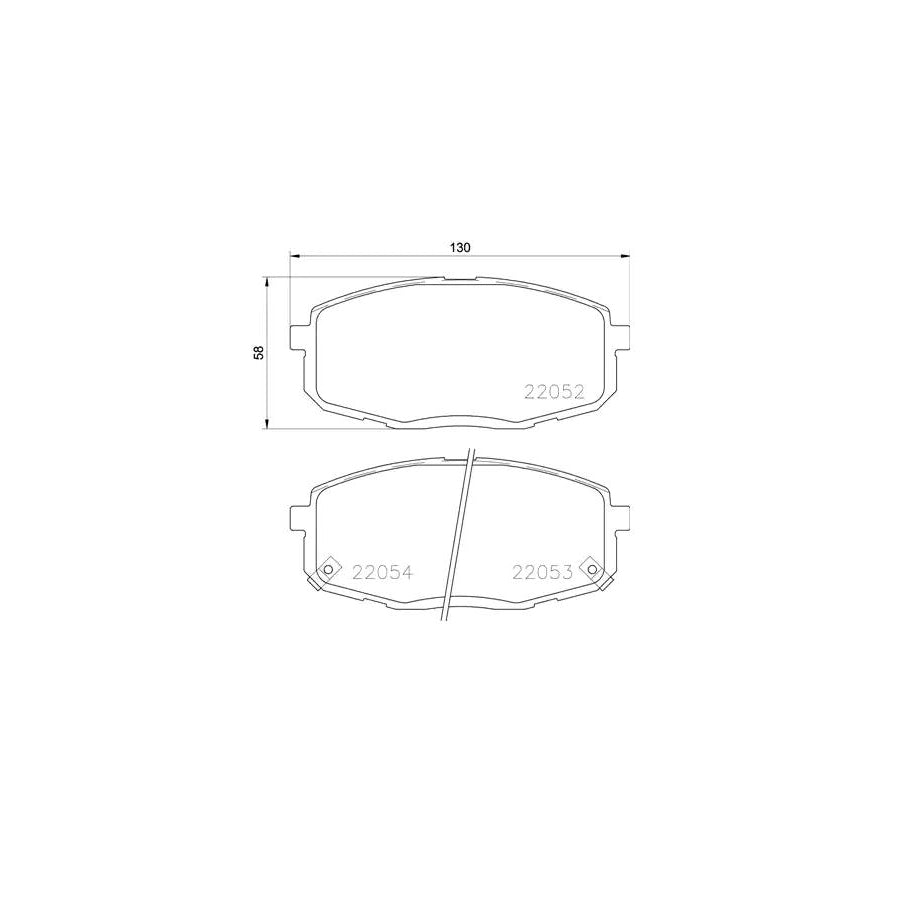 Brembo P 30 077 Brake Pad Set With Acoustic Wear Warning