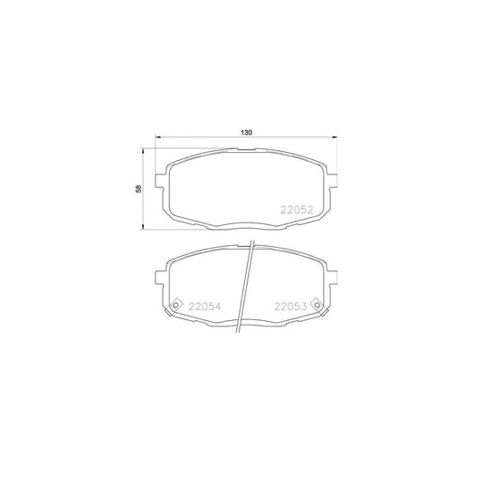 Brembo P 30 077 Brake Pad Set With Acoustic Wear Warning