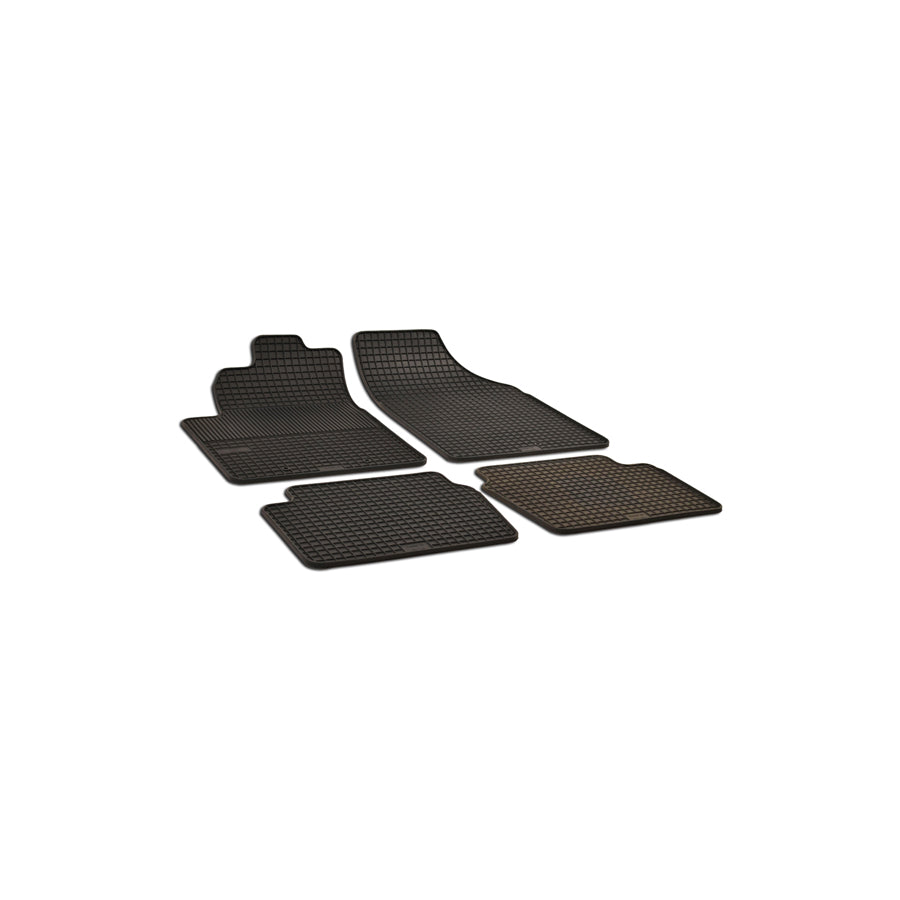 WALSER 50357 Floor mat set for HYUNDAI i10 I (PA) Elastomer, Front and Rear, Quantity: 4, Black