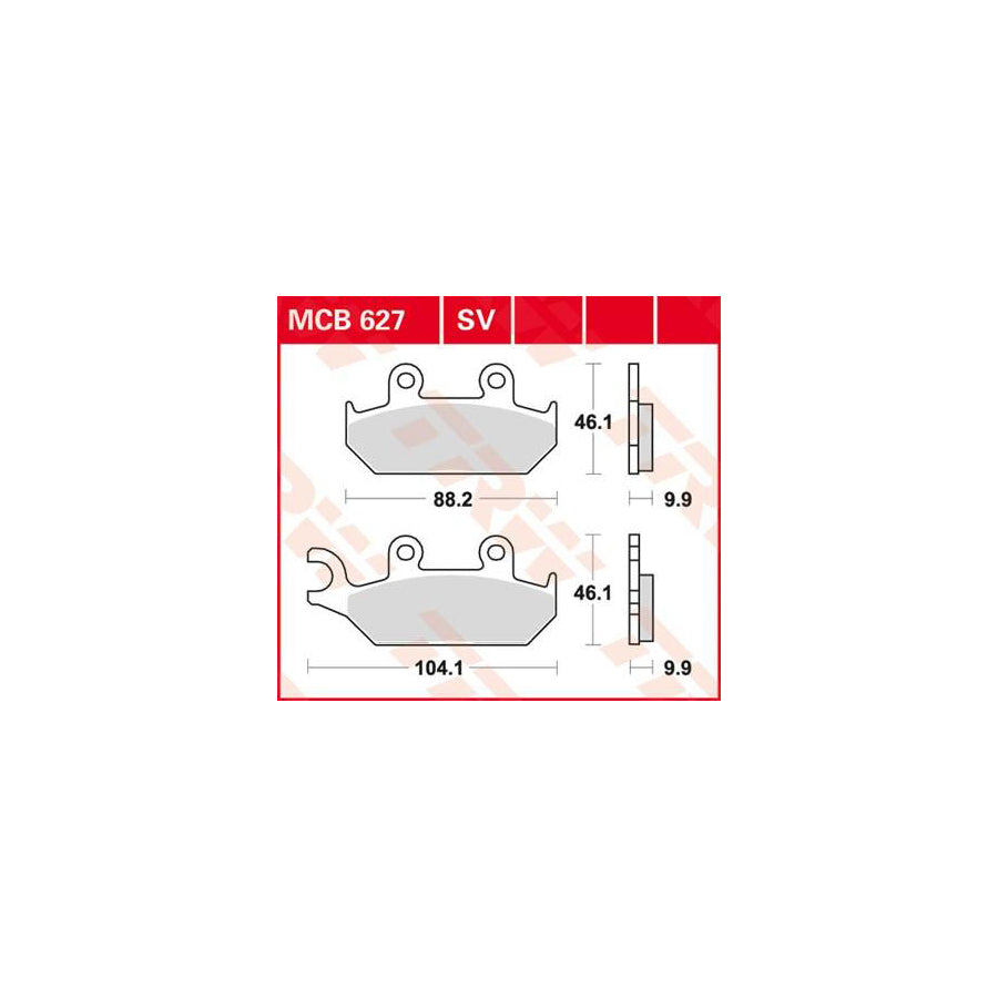TRW Sinter Street Mcb627Sv Brake Pad Set