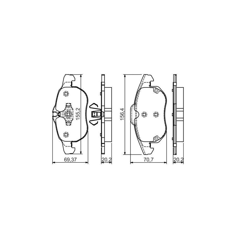 Bosch 0986495053 Brake Pad Set With Mounting Manual BP393
