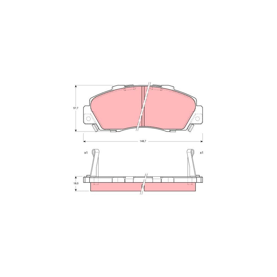 TRW Gdb995 Brake Pad Set With Acoustic Wear Warning With Brake Caliper Screws With Accessories