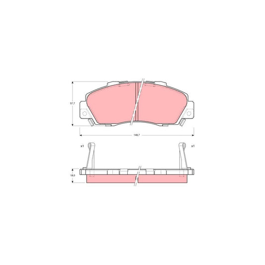 TRW Gdb995 Brake Pad Set With Acoustic Wear Warning With Brake Caliper Screws With Accessories