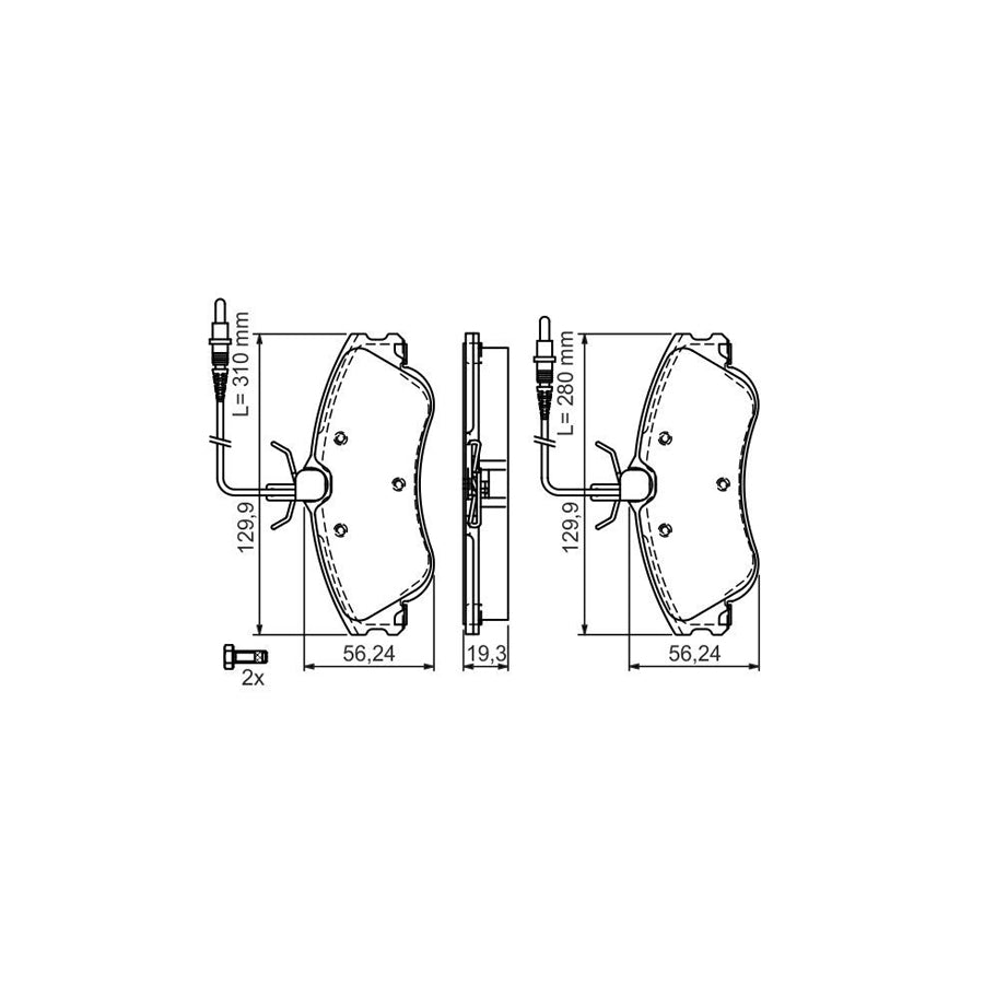Bosch 0986495008 Brake Pad Set With Mounting Manual BP204
