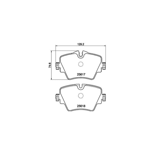 Hella 8DB 355 023 131 Brake Pad Set Prepared For Wear Indicator With Brake Caliper Screws