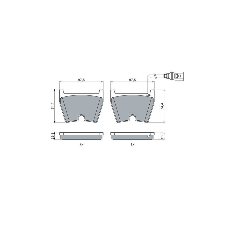 Bosch 0986424613 Brake Pad Set BP2404
