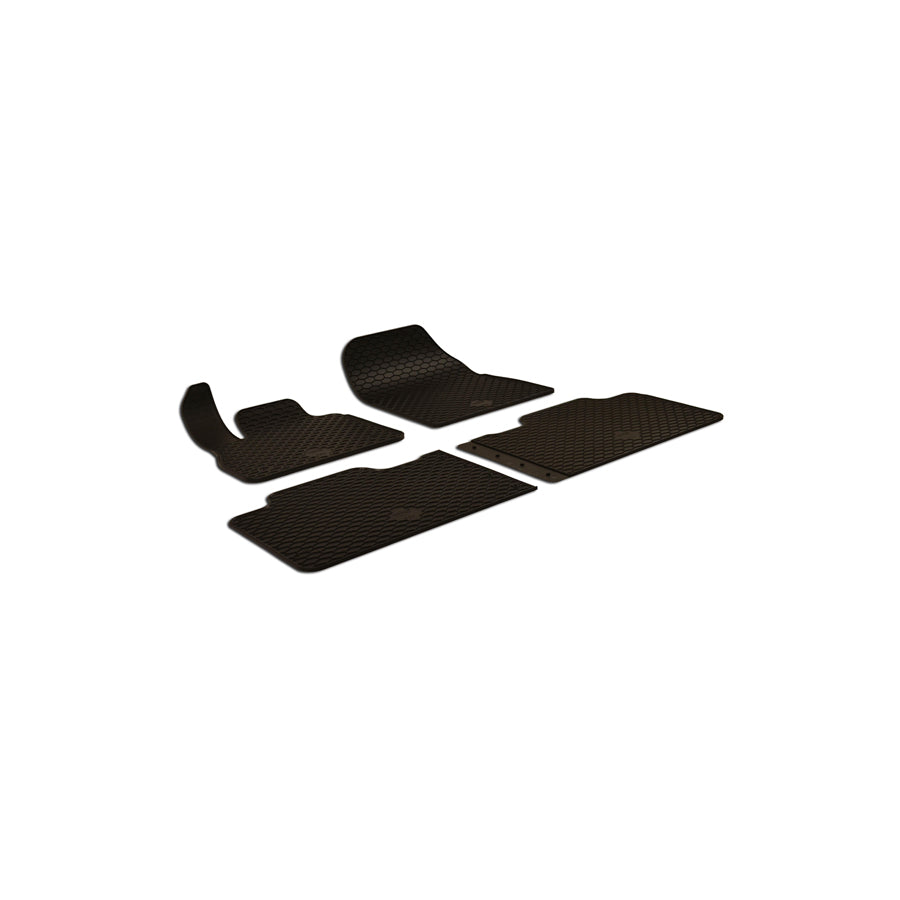 WALSER 50791 Floor mat set for RENAULT Espace V (JR) Elastomer, Front and Rear, Quantity: 4, Black