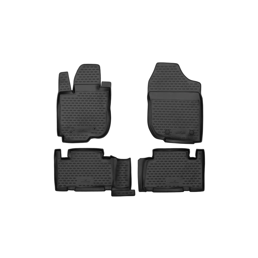 WALSER Tailored, XTR 75127 Floor mat set Elastomer, Front and Rear
