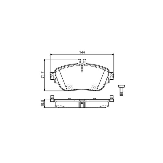 Bosch 0986Tb3170 Brake Pad Set With Bolts 